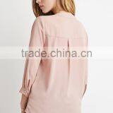 3/4 Sleeves Unlined Semi-sheer Cotton Sarees Blouse Designs for Fashion Woman Blouses thumbnail-6