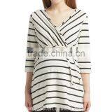 2017 Dongguan Women Summer Latest Designer v Neck Maternity Blouses thumbnail-1