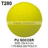 DIA 6.3cm PU Soft Touch Soccer Ball thumbnail-1