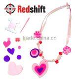 DIY Kit Toy Do it Yourself Felt Jewelry Necklace Heart thumbnail-1