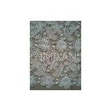 Grey+Green Soft Guipure Lace Fabric Embroidered For Dress Lining