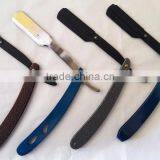 CUT THROAT SHAVETTE STRAIGHT SHAVING RAZOR Black Blade Blue Handle thumbnail-4