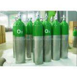 Medical Oxygen Cylinder Gas Aluminum Tank With Pressure Gauge & Post Toggle On / Off Valve thumbnail-3
