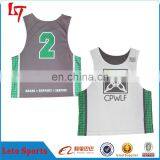 Cheap Custom Label Unisex Mesh Wicking Lacrosse Jersey&Pinnie/Sublimation Sleeveless Lacrosse Reversible Jerseys thumbnail-4