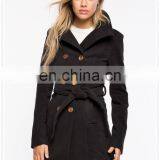 Best Selling Classic Wool-blend Double-breasted Women's Coat Wholesale thumbnail-4