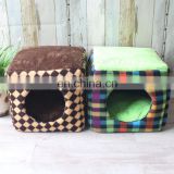 High quality wholesale plush dog house pet bed