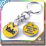 New Promotional Gift Custom Production Metal Custom Trolley Token Coin Keychain thumbnail-2