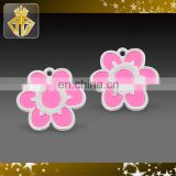 Pink Flower Pet Tags