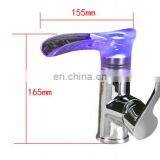 Modern Design LED Bathroom Waterfall Basin Faucet Single Handle Basin Mixer Tap thumbnail-7
