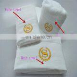 Wholesale Luxury Embroider White 100% Organic Cotton Star Hotel Soft Absorbent Bath Towel Set 3pieces for Bathroom thumbnail-6