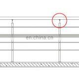 Sonlam TJ-01 Hollow Pipe Wall Deck Stainless Steel Angle Stair Commercial Handrail Railing Glass Shelf Bracket thumbnail-5