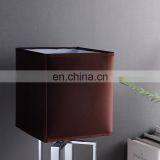 Customize Logo Silver Iron Base Cheap Modern Nightstand Lamp for Office Home Hotel thumbnail-4