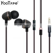YooType Hot Sale Noise Cancelling Headset and Sports Earphones Piezo Speaker Ceramics Wired Earbuds