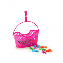 Plastic Basket With 24 Pegs thumbnail-1