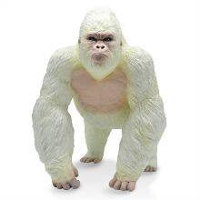Albino Gorilla Toys King Kong White Realistic Hand Painted Gorilla Ape Wild Model Animal Figurine thumbnail-2