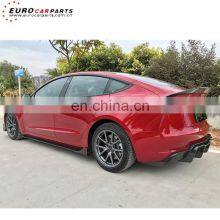 Model3 Carbon Fiber Auto Parts for Model 3 V-style Auto Parts for Model3 2017-2019 Front Lip Side and Diffuser thumbnail-3