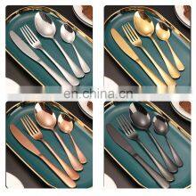 Custom Modern Stainless Steel High Quality Luxury Cutlery Gradient Spoon Set Bulk Gold Flatware thumbnail-4