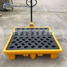 Corrosion Resistance Steel 4 Drum Low Profile Spill Containment Pallet thumbnail-4