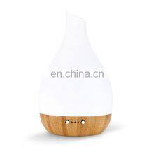 Hot Selling Portable Air 4 Light Modes Wooden Base Humidifier Aroma Diffuser 180ml