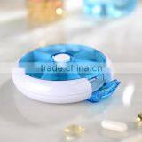 7 Day Round Rotating Press Button Plastic Pill Case/ Plastic Pill Box thumbnail-4