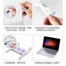 Desk 3 Cooling Fan Adjustable Foldable Laptop RGB Stand for Mac Air Pro for HP Computers Portable Computer Folding Bracket thumbnail-6
