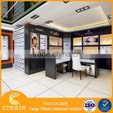 Top Sale Wooden Glasses Display Showcase Wall Mounted Eyeglass Display Cabinet