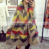 New Winter Warm Geometry Pattern Fashion Ladies Pashmina Shawl Wool Scarf thumbnail-3