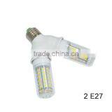 Fireproof E27 to 2 E27 Lamp Holder Converter Socket Led Light Bulb Base Type E27 to 2E27 Splitter Adapter For Led Lamp thumbnail-5