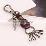 High Quality Hot Sale Lovely Genuine Handmade Leather Keychain With Key Ring Leather Keychain thumbnail-3