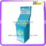 Supermarket Promotion Floor Pocket Dump Bin Stand Paper LED Display
