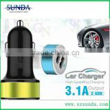 Universal smart tech dual usb 4.8a car charger 2 port for iPhone 6s