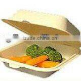Eco-friendly Microwavable Bagasse Pulp Hamburger Box