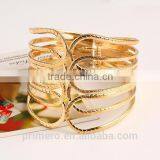 Punk Fashion Gold Plated Wide Bangle Geometry Hollow Cuff Bracelets Adjustable thumbnail-2