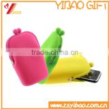Candy Color Waterproof Rectangle Shape Silicone Rubber Coin Holder Purses