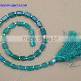 Green Onyx Hand Made 6*10-8*12 mm Faceted Tumble Shape, 16" Strand Length 100% Natural Gemstones