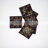 Placemats and Coaster in Black Color Indian Silk Table Runner thumbnail-3