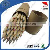 3.5'' Natural Wood Colour Pencil Set With Paper Tube thumbnail-1