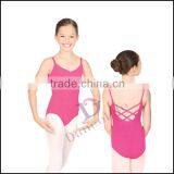 C2040 Rosered Girls Leotards Gymnastics With Strapp Back Kids Leotards thumbnail-1