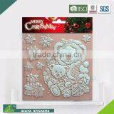 BSCI Factory Audit Christmas 3D Eco-friendly Decorative Self Adhesive Glitter Sticker Sheet