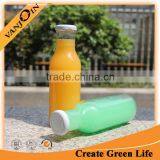 Ring Neck Beverage Juice Glass Bottle With Metal Lid thumbnail-6