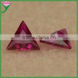 Wholesale Price 5# Triangle Shape Lab Created Corundum Ruby Gemstone thumbnail-2