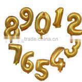 Middle Size 30 Inch Number Balloon Shiny Gold Color Foil Balloons for Party Decoration Globos thumbnail-1