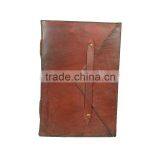 Custom Leather Journal With Envelope Style Wrap Around Flap thumbnail-1