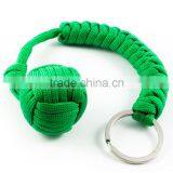Multi-color Monkey Fist Paracord Keychain Self-denfence Monkey Fist Cobra Knot Keychain