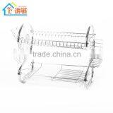 Iron Chrome Finished Dish Rack With Plastic Tray Wire Kitchen Dish Drying Rack Quality Choice thumbnail-4