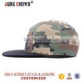 Custom 5 Panels Snapback Caps/cool 5 Panel Cap/camo 5 Panel Camp Cap Flat Brim thumbnail-3