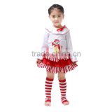 baby boutique clothing for Christmas cotton 2 pieces top and skirt cute outfits for christmas