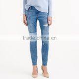 Ladies Sexy Super Skinny Patchwork Jeans thumbnail-1