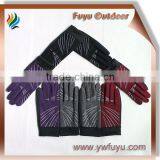 Black Polyester Women Gloves