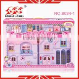 Plastic toy house 8024-1 with doorbell light and pendant lamp child toy